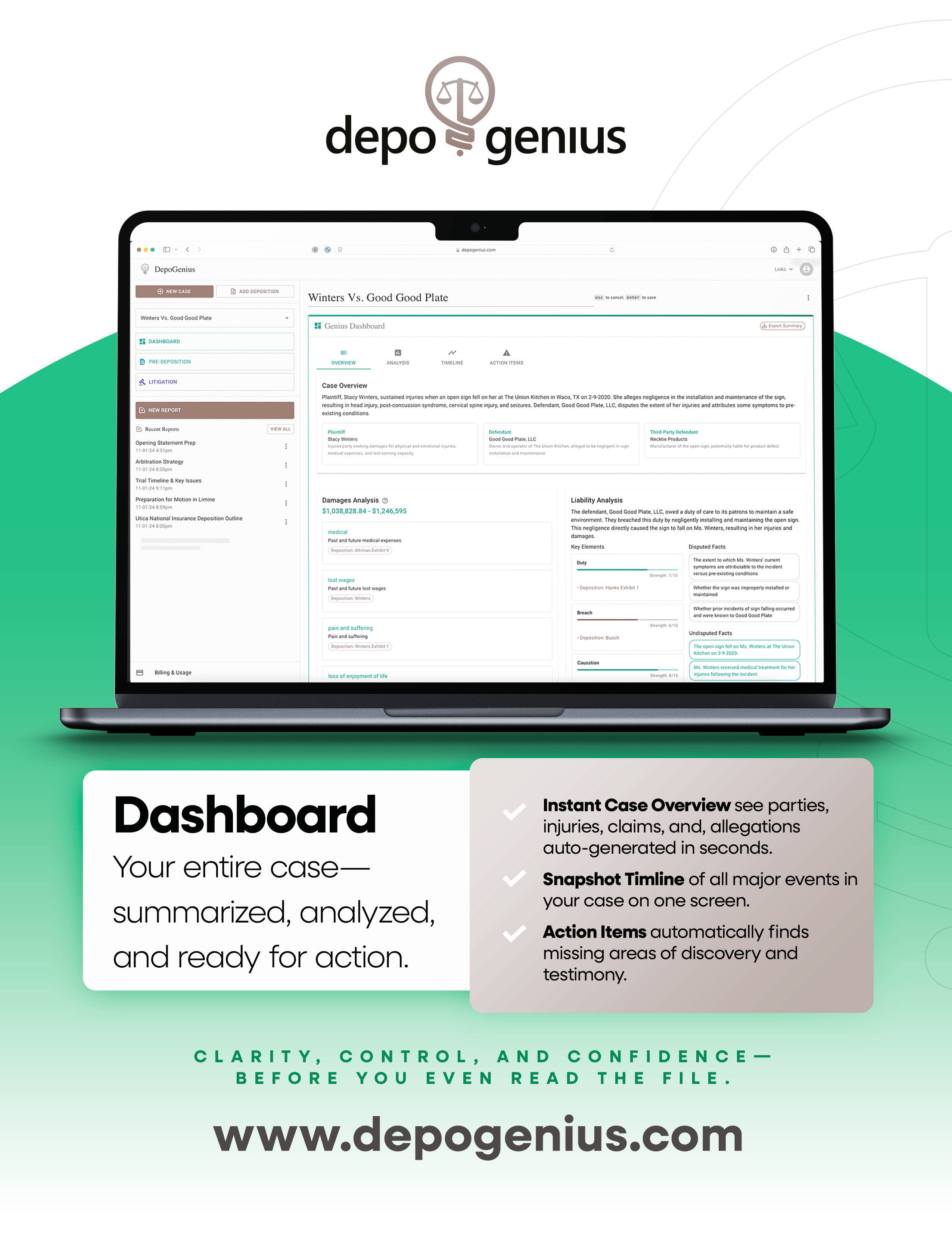 DepoGenius Dashboard